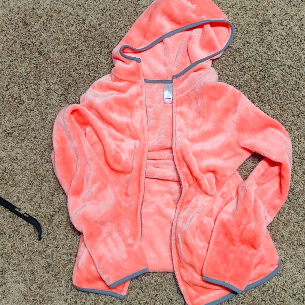 Zip up fuzzy hoodie